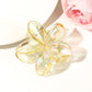 Transparent Pearlescent Flower Claw Clip