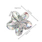 Transparent Pearlescent Flower Claw Clip