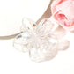 Transparent Pearlescent Flower Claw Clip