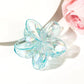 Transparent Pearlescent Flower Claw Clip