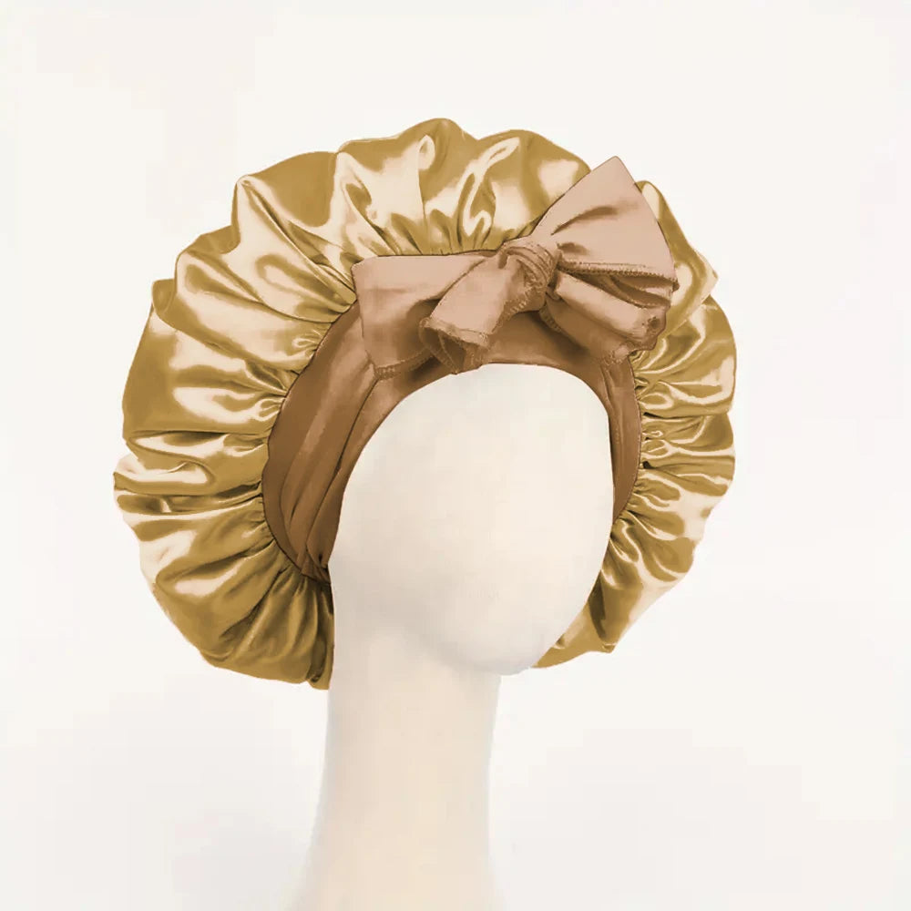 Silk Bonnet With Tie Band