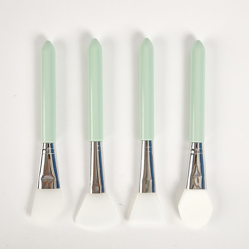 4 Gel Silicone Facial Applicator Brushes