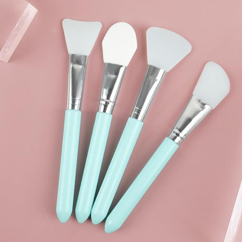 4 Gel Silicone Facial Applicator Brushes