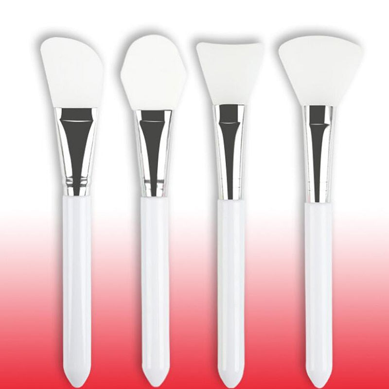 4 Gel Silicone Facial Applicator Brushes